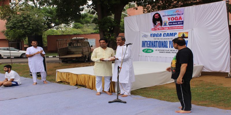 Yoga camp on the occasion of International Yoga day organised by PSTCL.