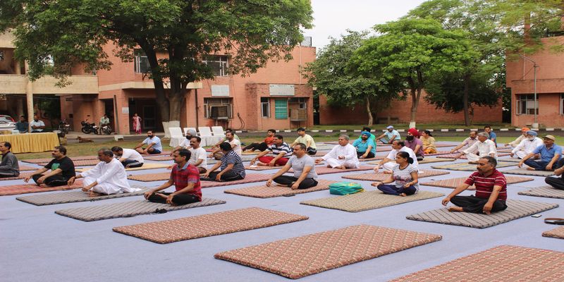 Yoga camp on the occasion of International Yoga day organised by PSTCL.